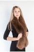 Brown fox fur scarf